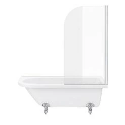 Appleby 1700 Roll Top Shower Bath with Screen + Chrome Leg Set -Deals Freestanding Baths Store A17BSR NEW DETAIL2 460