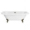 Admiral 1685 Back To Wall Roll Top Bath + Antique Brass Leg Set -Deals Freestanding Baths Store ADMIRAL1685AB lrg 670
