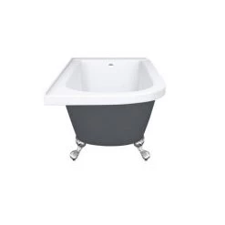 Appleby Grey 1700 Roll Top Shower Bath + Chrome Leg Set 12 Appleby Grey 1700 Roll Top Shower Bath + Chrome Leg Set -Deals Freestanding Baths Store AP1700B GRY NEW DETAIL2 460
