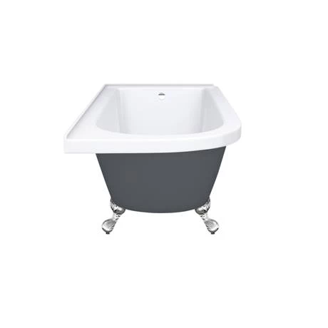 Appleby Grey 1700 Roll Top Shower Bath + Chrome Leg Set 7 Appleby Grey 1700 Roll Top Shower Bath + Chrome Leg Set - Image 5