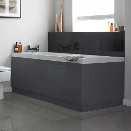 Apollo2 Gloss Grey 1700 Front Straight Bath Panel 4 Apollo2 Gloss Grey 1700 Front Straight Bath Panel - Image 2