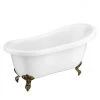 Astoria 1550 Roll Top Slipper Bath + Antique Brass Leg Set 2 Astoria 1550 Roll Top Slipper Bath + Antique Brass Leg Set -Deals Freestanding Baths Store AST1550AB lrg01 670