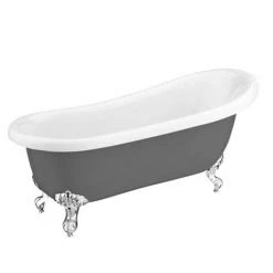 Astoria Grey 1710 Roll Top Slipper Bath w. Ball + Claw Leg Set -Deals Freestanding Baths Store ASTGY1710CB d5 460