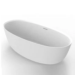 Arezzo 1700 x 800 Matt White Solid Stone Modern Double Ended Bath -Deals Freestanding Baths Store AZ168SLW n d4 460
