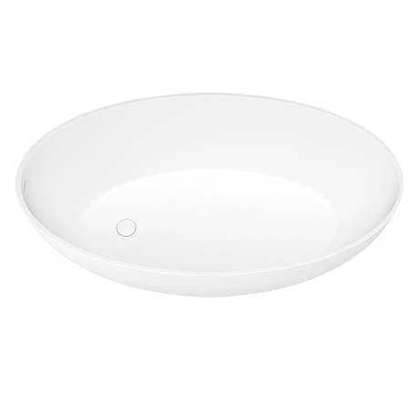 Arezzo 1600 x 855 Matt White Solid Stone Curved Single Ended Bath 6 Arezzo 1600 x 855 Matt White Solid Stone Curved Single Ended Bath - Image 4