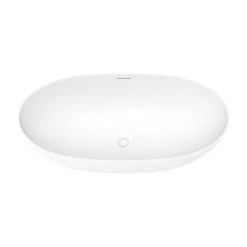 Arezzo 1690 x 800 Matt White Solid Stone Curved Double Ended Bath -Deals Freestanding Baths Store AZ17SBA n d4 460