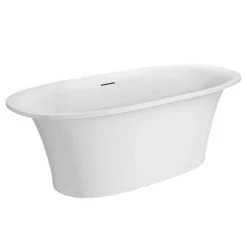 Arezzo 1690 x 750 Matt White Solid Stone Modern Roll Top Bath -Deals Freestanding Baths Store AZ17SBB D2 460