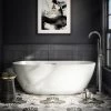 Arezzo Freestanding Modern Bath with Chrome Waste 1 Arezzo Freestanding Modern Bath with Chrome Waste -Deals Freestanding Baths Store AZBTHC n p