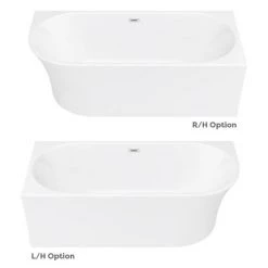 Arezzo 1700 x 750 Modern Curved Corner Bath 10 Arezzo 1700 x 750 Modern Curved Corner Bath -Deals Freestanding Baths Store AZC17 n d2 460