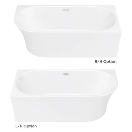 Arezzo 1700 x 750 Modern Curved Corner Bath 5 Arezzo 1700 x 750 Modern Curved Corner Bath - Image 3