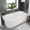 Arezzo 1700 x 750 Modern Curved Corner Bath -Deals Freestanding Baths Store AZC17 np