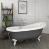 Astoria Grey 1710 Roll Top Slipper Bath w. Ball + Claw Leg Set -Deals Freestanding Baths Store Astoria Grey 1710 Roll Top Slipper Bath n p