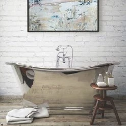 BC Designs 1700mm Nickel Double Ended Freestanding Bath