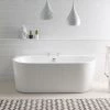 BC Designs Ancora Back To Wall Modern Bath 1640 x 590mm -Deals Freestanding Baths Store BAS055 BC P