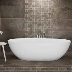 BagnoDesign Koy Bagnoquartz Stone Freestanding Bath 9 BagnoDesign Koy Bagnoquartz Stone Freestanding Bath -Deals Freestanding Baths Store BDB KOY 860 WS D2 460