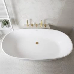 BagnoDesign Koy Bagnoquartz Stone Freestanding Bath 11 BagnoDesign Koy Bagnoquartz Stone Freestanding Bath -Deals Freestanding Baths Store BDB KOY 860 WS D4 460