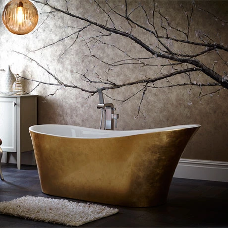 Heritage Holywell Freestanding Acrylic Bath (1710 x 745mm) - Gold Effect 3 Heritage Holywell Freestanding Acrylic Bath (1710 x 745mm) - Gold Effect