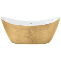 Heritage Hylton Freestanding Acrylic Bath (1730 x 730mm) - Gold Effect