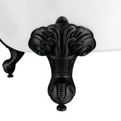 Appleby 1550 Roll Top Shower Bath with Matt Black Screen + Leg Set -Deals Freestanding Baths Store BKARH15BS d2 460