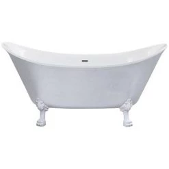 Heritage Lyddington Freestanding Acrylic Bath (1730 x 750mm) with Feet - Stainless Steel Effect 8 Heritage Lyddington Freestanding Acrylic Bath (1730 x 750mm) with Feet - Stainless Steel Effect -Deals Freestanding Baths Store BLYFS00STL D3 460