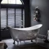 Heritage Lyddington Freestanding Acrylic Bath (1730 x 750mm) with Feet - Stainless Steel Effect