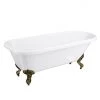 Bromley 1780 Single Ended Roll Top Bath + Antique Brass Leg Set 2 Bromley 1780 Single Ended Roll Top Bath + Antique Brass Leg Set -Deals Freestanding Baths Store BROM1780AB l 670