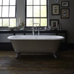 Heritage Buckingham Roll Top Cast Iron Bath (1700x770mm) with Feet -Deals Freestanding Baths Store BRT80 D1 460