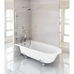 Burlington Hampton LH 1500mm Showering Bath + Legs 13 Burlington Hampton LH 1500mm Showering Bath + Legs -Deals Freestanding Baths Store BUR HAMP15 LH D5 460