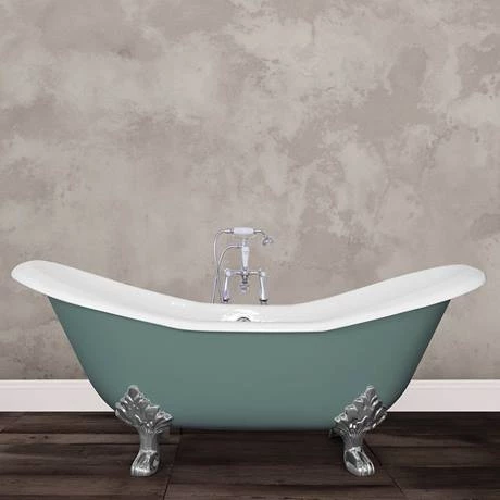 Hurlingham Banburgh Large Cast Iron Roll Top Bath (1825x780mm) with Feet 6 Hurlingham Banburgh Large Cast Iron Roll Top Bath (1825x780mm) with Feet - Image 4