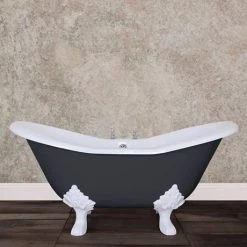 Hurlingham Banburgh Small 2TH Cast Iron Roll Top Bath (1560x765mm) with Feet -Deals Freestanding Baths Store Banburgh Small D3 460