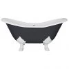 Hurlingham Banburgh Small 2TH Cast Iron Roll Top Bath (1560x765mm) with Feet