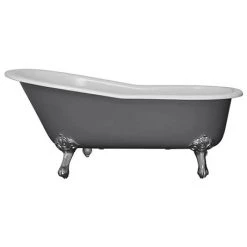 Hurlingham Beaulieu Cast Iron Roll Top Slipper Bath (1720x740mm) with Feet