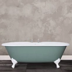 Hurlingham Bisley Cast Iron Roll Top Bath (1690x750mm) with Feet -Deals Freestanding Baths Store Bisley D3N 460