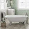 Bromley 1470 Small Single Ended Roll Top Bath + Chrome Legs -Deals Freestanding Baths Store Bromley 1470 Single Ended Roll Top Bath with Chrome Ball and Claw Feet p