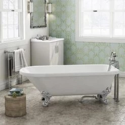 Bromley 1470 Small Single Ended Roll Top Bath + Chrome Legs
