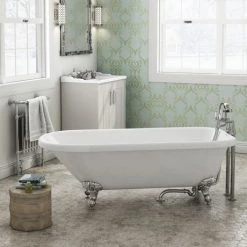 Bromley 1780 Single Ended Roll Top Bath + Chrome Leg Set