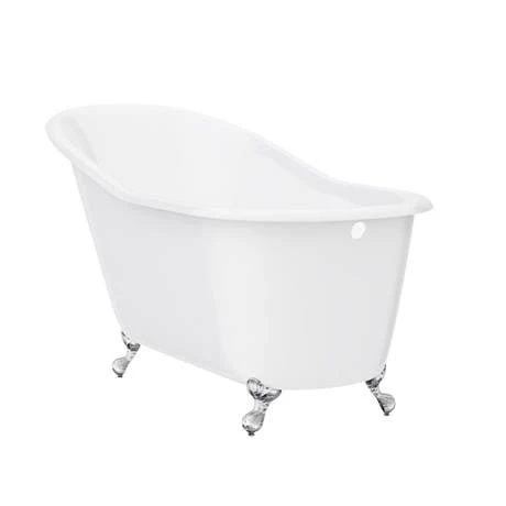 Ashton Cast Iron Bath with Chrome Feet (1530 x 760mm Slipper Roll Top) 5 Ashton Cast Iron Bath with Chrome Feet (1530 x 760mm Slipper Roll Top) - Image 4