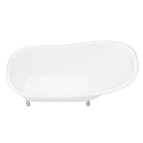 Ashton Cast Iron Bath with Chrome Feet (1530 x 760mm Slipper Roll Top) 6 Ashton Cast Iron Bath with Chrome Feet (1530 x 760mm Slipper Roll Top) - Image 5