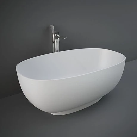 RAK Cloud Matt White Freestanding Bath (1400 x 753mm) 3 RAK Cloud Matt White Freestanding Bath (1400 x 753mm)