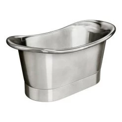 Trafalgar Nickel 1500 x 710mm Double Ended Slipper Roll Top Bath Tub -Deals Freestanding Baths Store COPD215 detail2 460