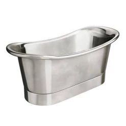Trafalgar Nickel 1700 x 710mm Double Ended Slipper Roll Top Bath Tub -Deals Freestanding Baths Store COPD217 d2 460