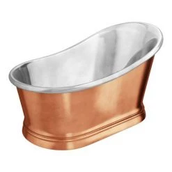Trafalgar Copper 1500 x 787mm Slipper Roll Top Bath Tub (Nickel Inside) -Deals Freestanding Baths Store COPS315 nwd1 460