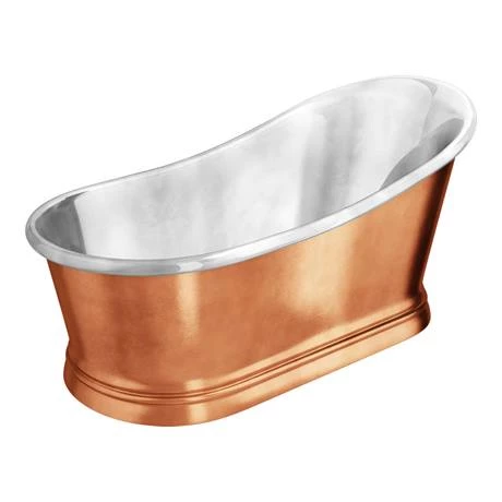 Trafalgar Copper 1700 x 787mm Slipper Roll Top Bath Tub (Nickel Inside) 5 Trafalgar Copper 1700 x 787mm Slipper Roll Top Bath Tub (Nickel Inside) - Image 3