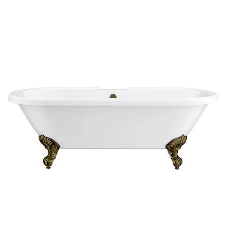 Duke 1695 Double Ended Roll Top Bath + Antique Brass Leg Set 4 Duke 1695 Double Ended Roll Top Bath + Antique Brass Leg Set - Image 2