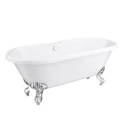 Duke 1695 Double Ended Roll Top Bath + Chrome Leg Set -Deals Freestanding Baths Store Duke 1695 Double Ended Roll Top Bath d2 460