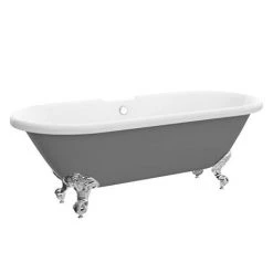 Duke Grey 1695 Double Ended Roll Top Bath w. Ball + Claw Leg Set -Deals Freestanding Baths Store Duke Grey 1695 Double Ended Roll Top Bath d6 460
