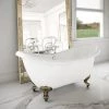 Earl 1750 Double Ended Roll Top Slipper Bath + Antique Brass Leg Set