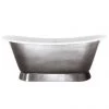 Hurlingham Montreal 1680 x 760mm Polished Pewter Lustre Cast Iron Roll Top Bath -Deals Freestanding Baths Store EMP018F PROD1