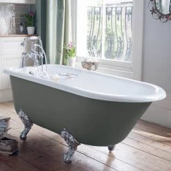 Heritage Essex 2TH Roll Top Cast Iron Bath (1700x770mm) with Feet -Deals Freestanding Baths Store ESSEX 2TH BATH D5 460