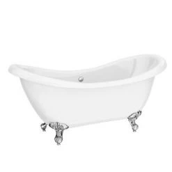 Earl 1750 Double Ended Roll Top Slipper Bath + Chrome Leg Set 8 Earl 1750 Double Ended Roll Top Slipper Bath + Chrome Leg Set -Deals Freestanding Baths Store Earl 1750 Double Ended Roll Top Slipper Bath with Chrome Leg Set detail1 460